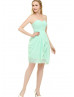 Mini Sweetheart Neckline Chiffon Ruched Knee Length Bridesmaid Dress